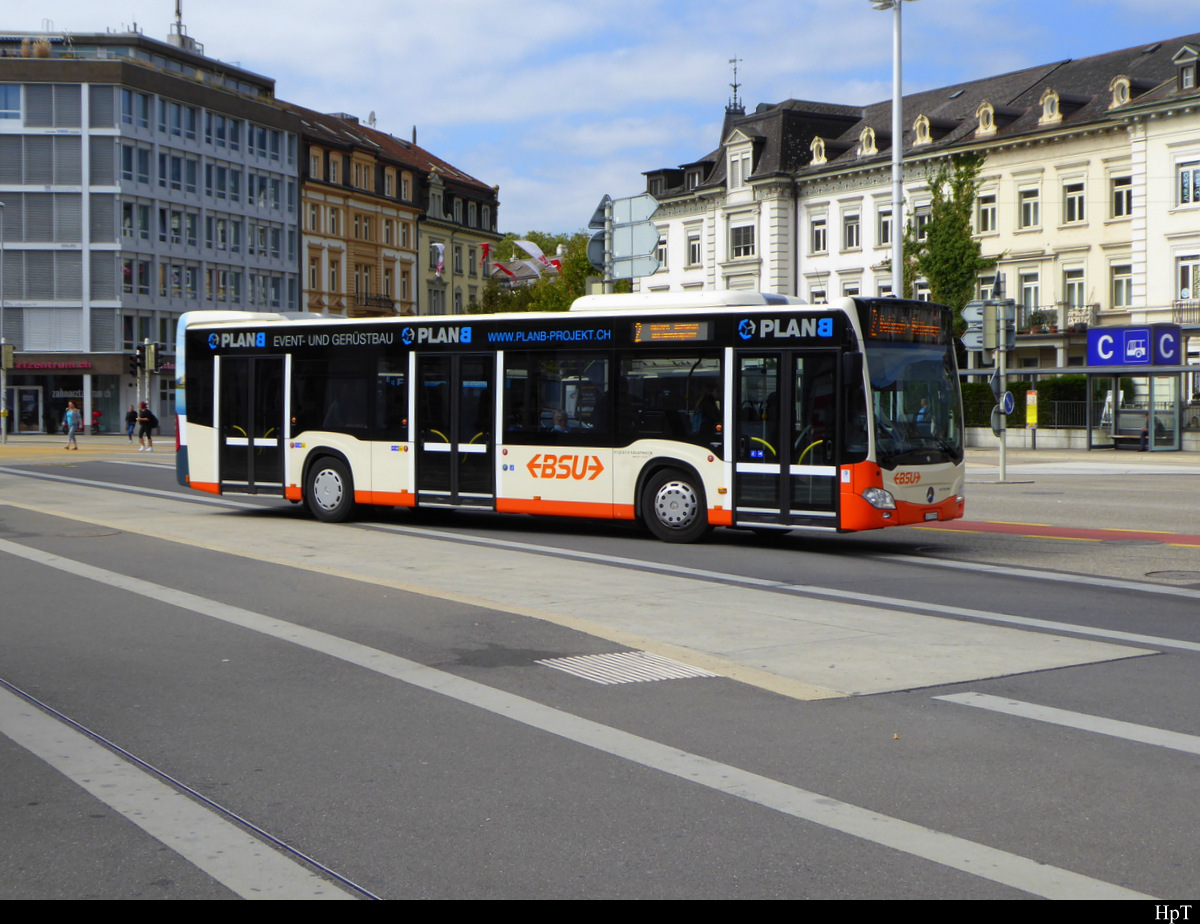 BSU - Mercedes Citaro Nr.98 SO 172098 unterwegs auf der Linie 2 bei den Haltestellen vor dem Bahnhof Solothurn am 18.09.2019