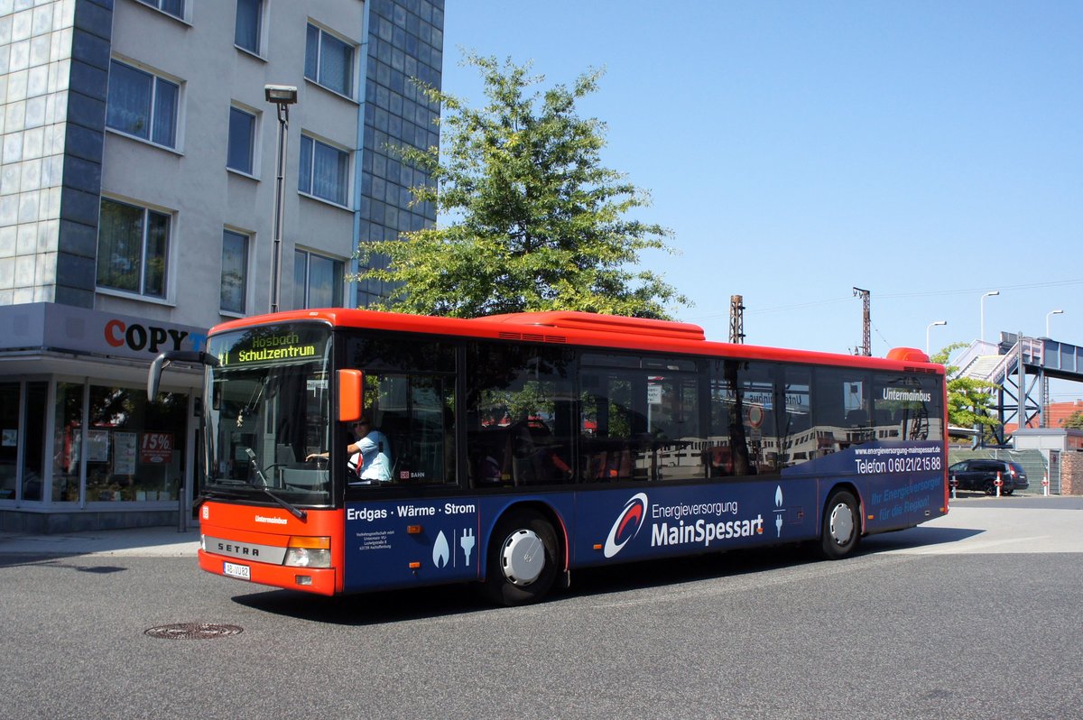 Bus Aschaffenburg / Verkehrsgemeinschaft am Bayerischen Untermain (VAB): Setra S 315 NF der Verkehrsgesellschaft mbH Untermain (VU) / Untermainbus, aufgenommen im September 2016 in der Nähe vom Hauptbahnhof in Aschaffenburg.