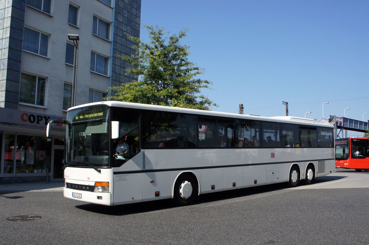 Bus Aschaffenburg / Verkehrsgemeinschaft am Bayerischen Untermain (VAB): Setra S 319 UL der Verkehrsgesellschaft mbH Untermain (VU) / Untermainbus, aufgenommen im September 2016 in der Nähe vom Hauptbahnhof in Aschaffenburg.