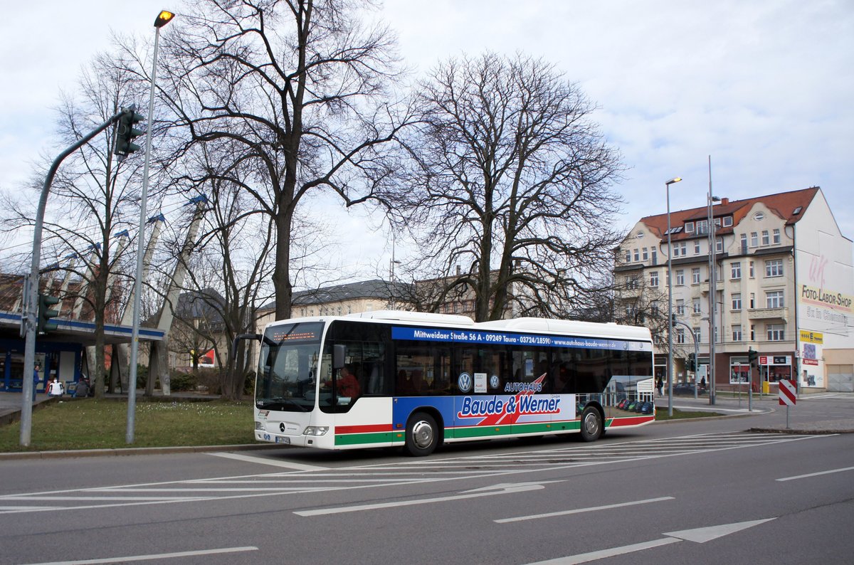 Bus Chemnitz: Mercedes-Benz Citaro LE  der Regiobus Mittelsachsen GmbH, aufgenommen im Mrz 2017 am Omnibusbahnhof in Chemnitz.