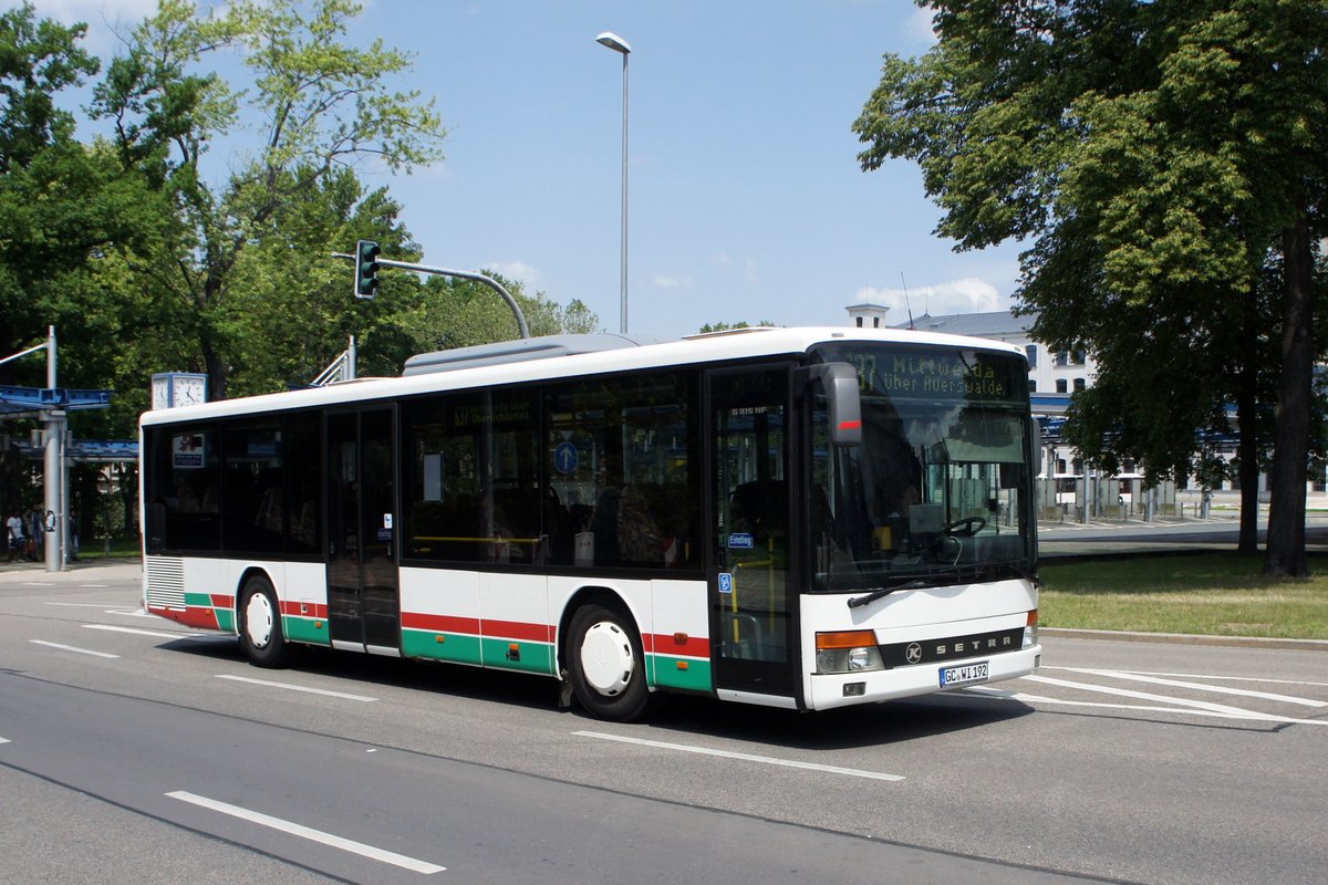 Bus Chemnitz: Setra S 315 NF (GC-WI 192) vom Winkler Fuhrunternehmen, aufgenommen im Juni 2020 am Omnibusbahnhof in Chemnitz.