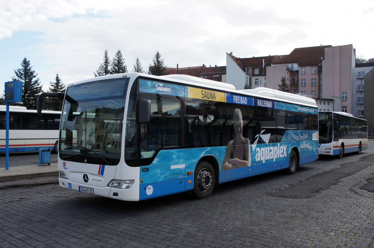 Bus Eisenach / Verkehrsgesellschaft Wartburgkreis mbH (VGW): Mercedes-Benz Citaro LE Ü der KVG Eisenach, eingesetzt im Überlandverkehr. Aufgenommen am Überlandbusbahnhof von Eisenach im Dezember 2015.