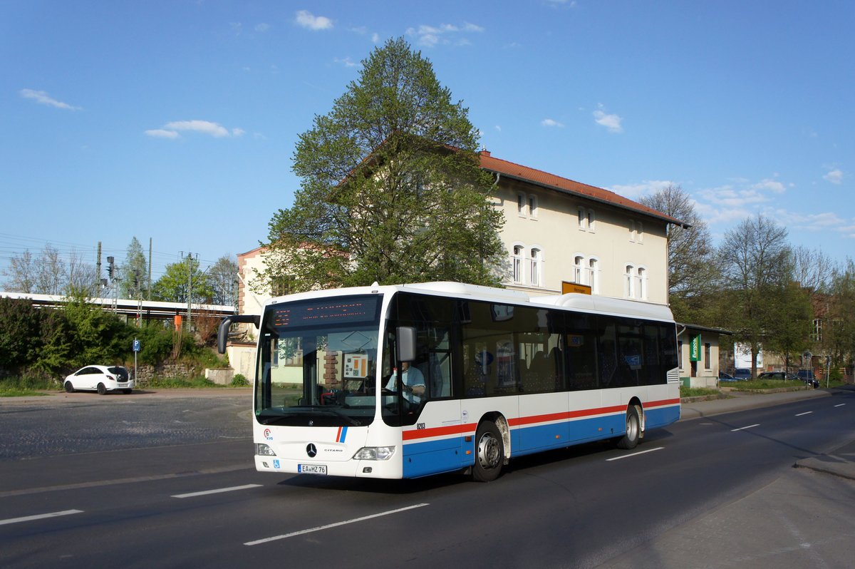 Bus Eisenach / Verkehrsgesellschaft Wartburgkreis mbH (VGW): Mercedes-Benz Citaro LE Ü der KVG Eisenach, eingesetzt im Überlandverkehr. Aufgenommen am Hauptbahnhof von Eisenach im Mai 2016.