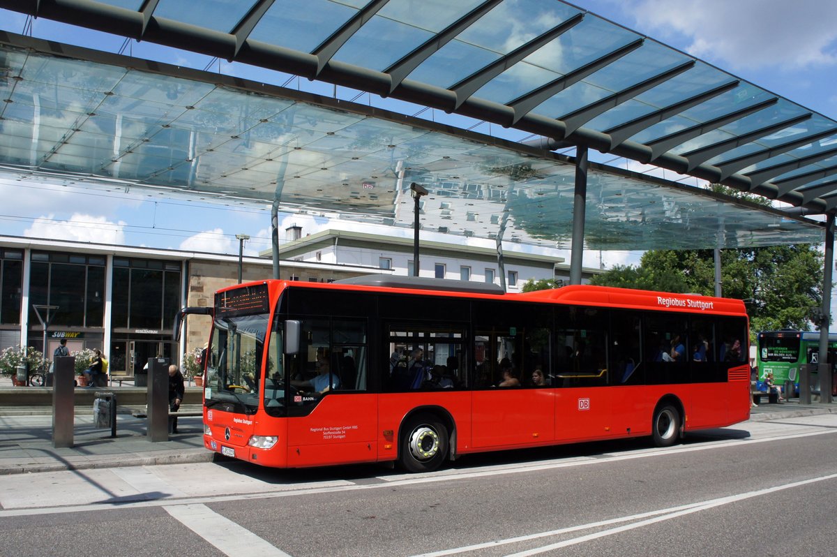 Bus Heilbronn: Mercedes-Benz Citaro LE vom Regional Bus Stuttgart GmbH (RBS) / Regiobus Stuttgart, aufgenommen im Juli 2016 am Hauptbahnhof in Heilbronn.
