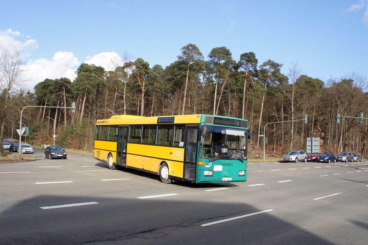 Bus Kaiserslautern / Verkehrsverbund Rhein-Neckar: Mercedes-Benz O 407 von Schary-Reisen GbR (Lackierung: Regional Bus Stuttgart GmbH (RBS) / Regiobus Stuttgart), aufgenommen im Februar 2018 im Stadtgebiet von Kaiserslautern.