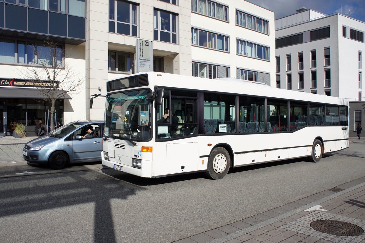 Bus Kaiserslautern / Verkehrsverbund Rhein-Neckar: Mercedes-Benz O 405 NÜ von Schary-Reisen GbR, aufgenommen im Februar 2018 am Hauptbahnhof in Kaiserslautern.