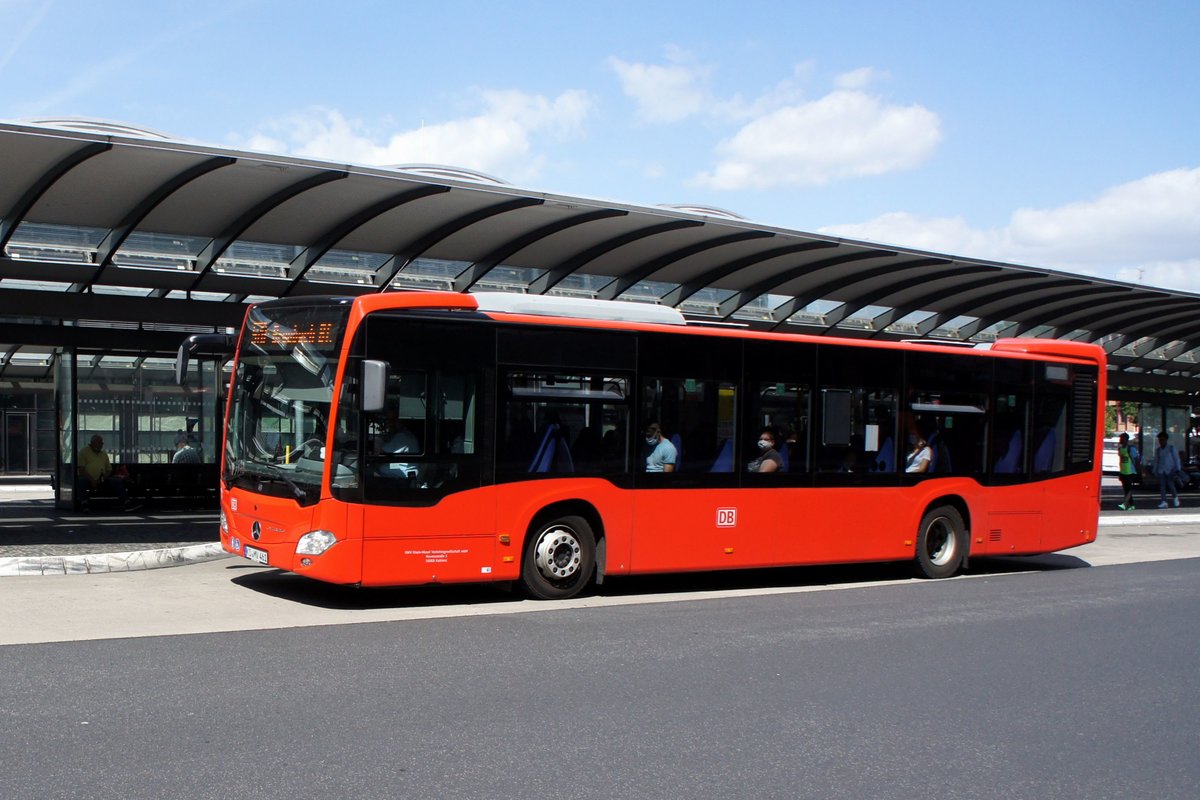 Bus Koblenz: Mercedes-Benz Citaro C2  der RMV Rhein-Mosel Verkehrsgesellschaft mbH, aufgenommen im Juli 2020 am Hauptbahnhof in Koblenz.