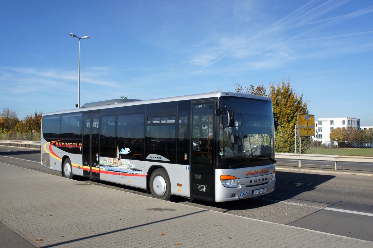 Bus Mainz: Setra S 415 LE business vom Omnibusbetrieb Karl Lehr GmbH & Co. KG, aufgenommen im Oktober 2016 in Mainz-Bretzenheim.