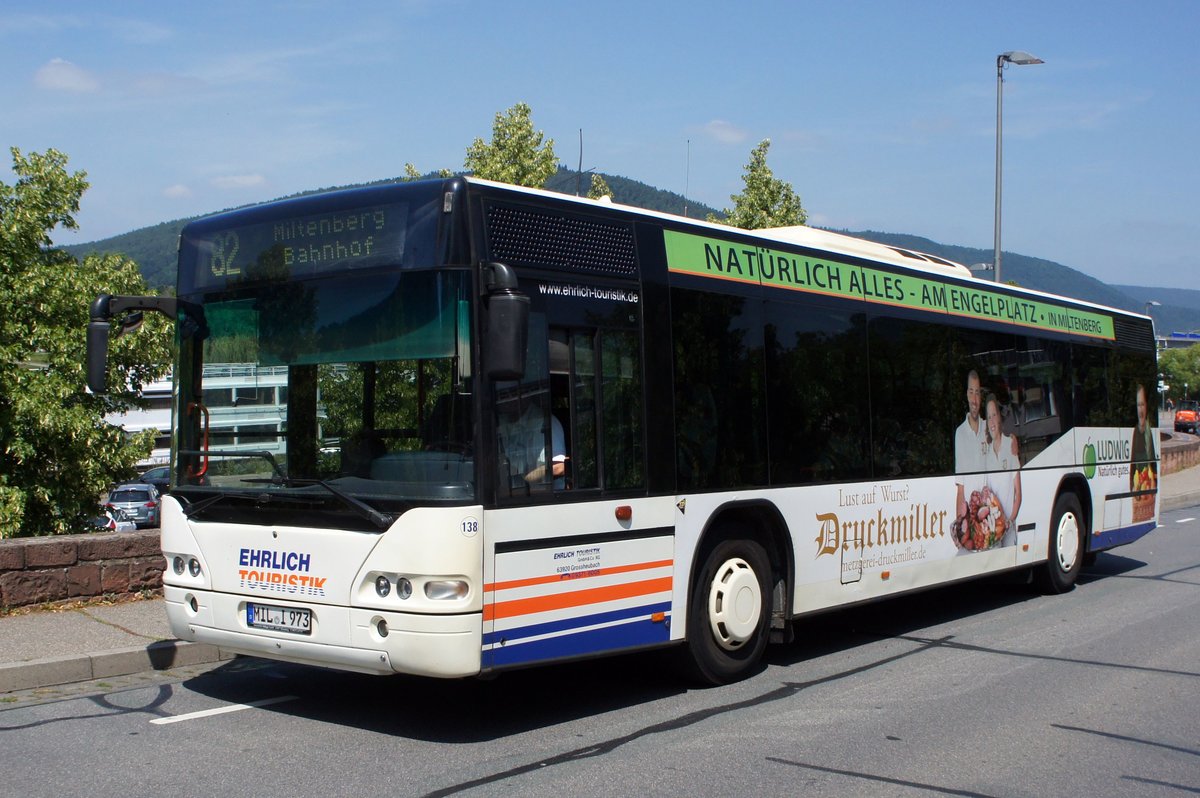 Bus Miltenberg / Bus Unterfranken: Neoplan Centroliner  (Neoplan N 4416 ) der Ehrlich Touristik GmbH & Co. KG, aufgenommen im Juli 2019 im Stadtgebiet von Miltenberg (Bayern).