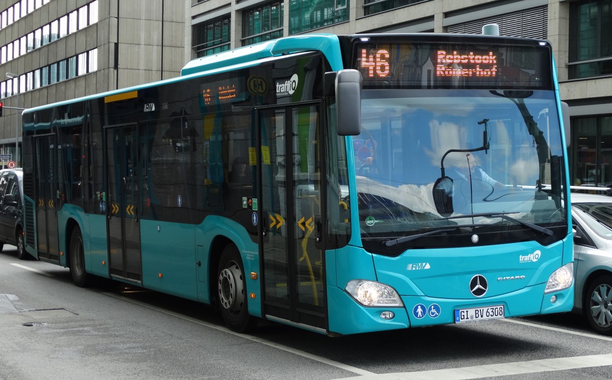 Busverkehr Hessen Busse Mercedes Benz Citaro C2 auf der 46 am 09.05.14 in Frankfurt