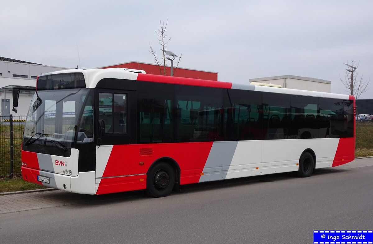 Busverkehr Nordschwarzwald (BVN / Rexer-Gruppe) ~ CW-LL 1322 ~ ex. Connexxion, Hilversum / Niederlande (Wagen 8206 ~ BN-SN-03) ~ VDL Berkhof Ambassador 200 ~ 20.03.2016 in Calw ~ Fahrzeug ausgemustert - an Ruckes Reisen, Filsen (EMS–HR 93)