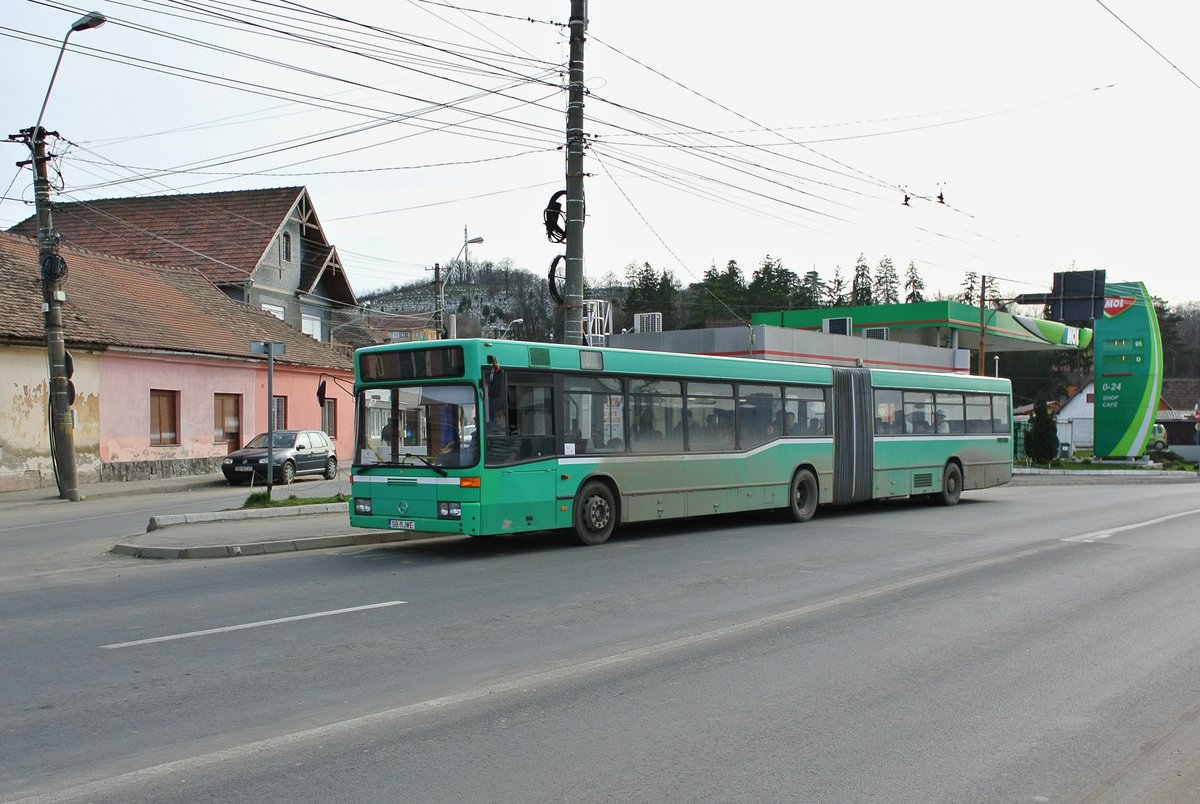 CH Busse in Rumnien: Ex. BVB 405 GN in Medias, 31.03.2018.

