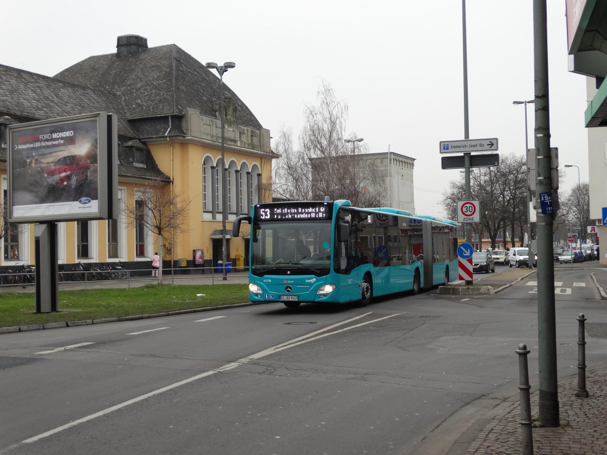 DB Hessen Bus Mercedes Benz Citaro C2 G 717 am 16.02.15 in Höchst Bhf 