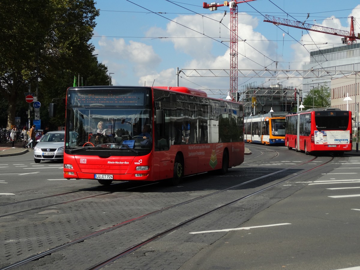 DB Rhein Neckar Bus MAN Lions City am 27.09.14 in Heidelberg