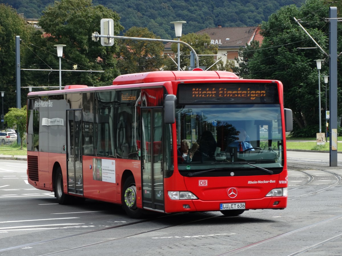 DB Rhein Neckar Bus Mercedes Benz Citaro C1 Facelift am 30.08.14 in Heidelberg