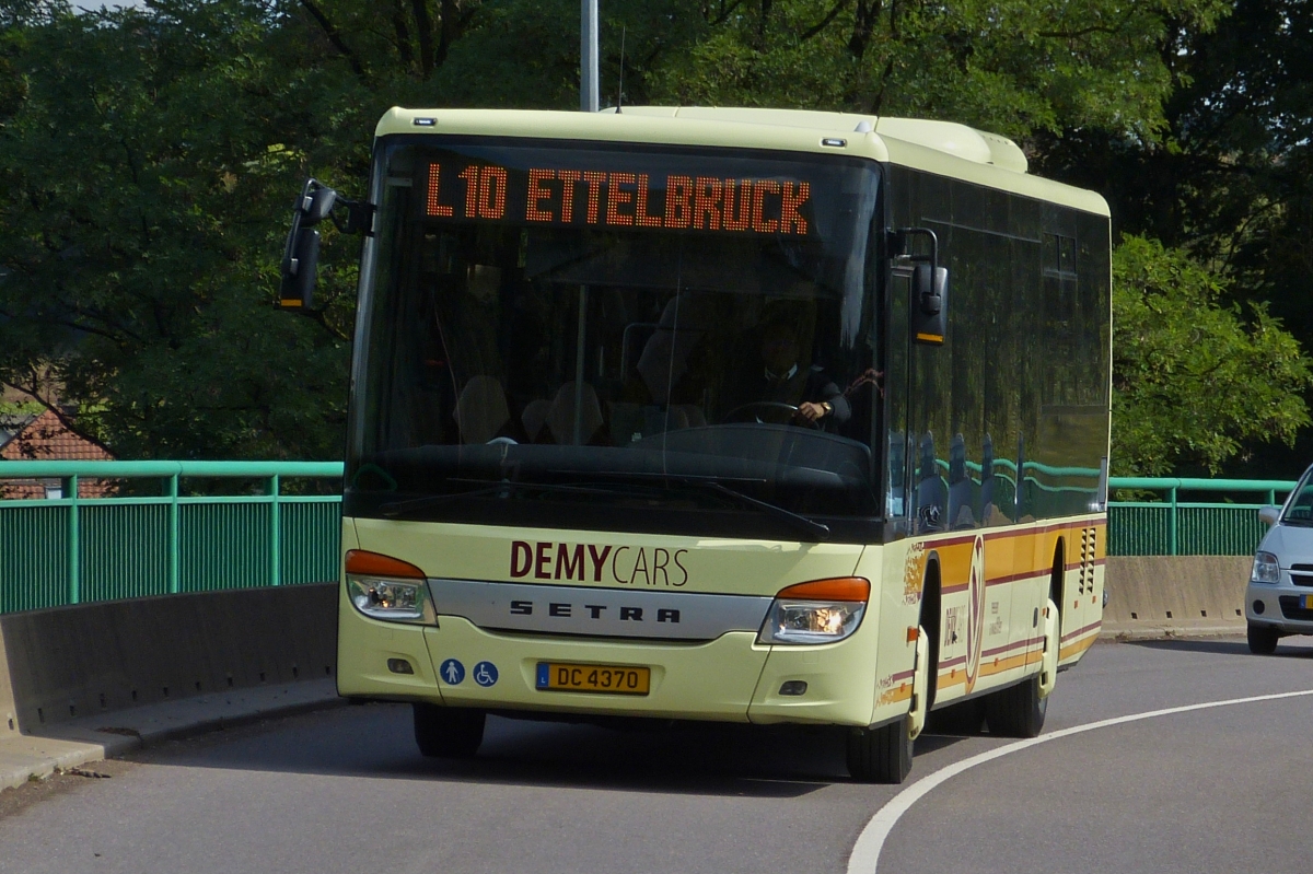 DC 4370 Setra S 416 LE von Demy Cars, alss SEV aus Luxemburg über Mersch nach Ettelbrück. Aufgenommen nahe Ettelbrück am 09.09.2019.

