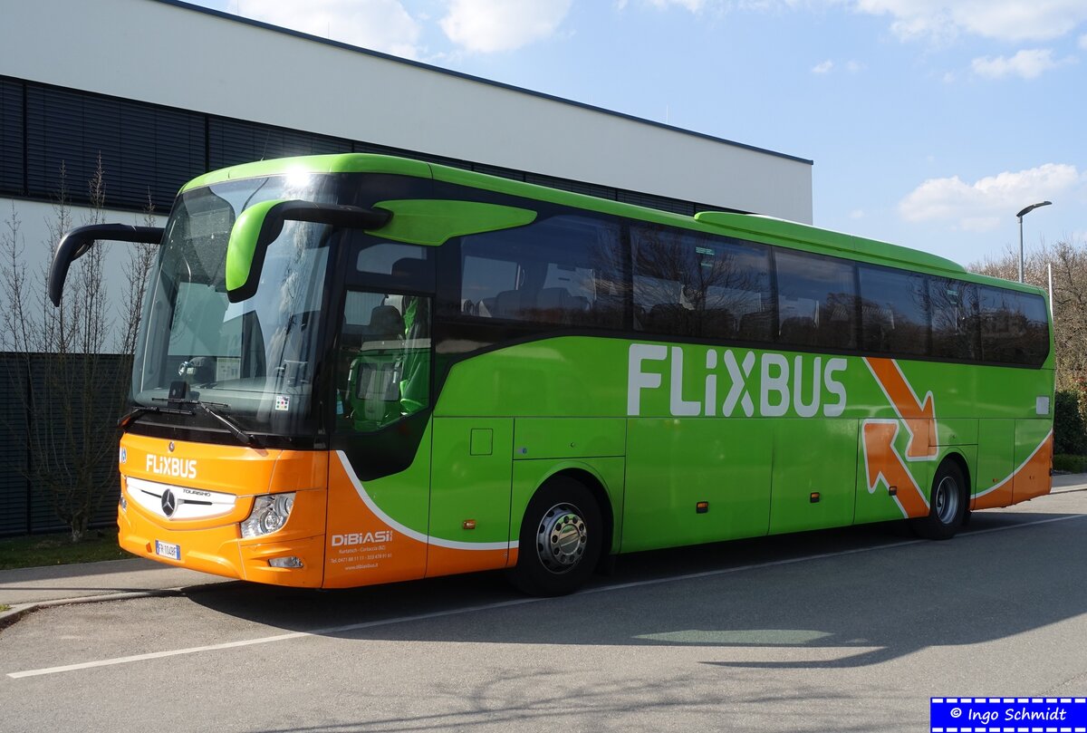 Dibiasi Bus aus Kurtatsch / Italien (Flixbus) ~ FR 104BF ~ Mercedes Benz Tourismo III RHD-M/2 ~ 31.03.2019 in Leinfelden