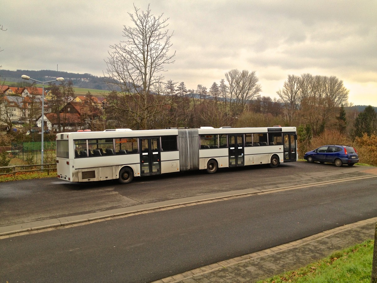 Dieser O 405 GÜ von Reisedienst Krauss/Wolff aus Kirchheimbolanden war am 8. Dezember auf einem Parkplatz in Ramsen abgestellt.