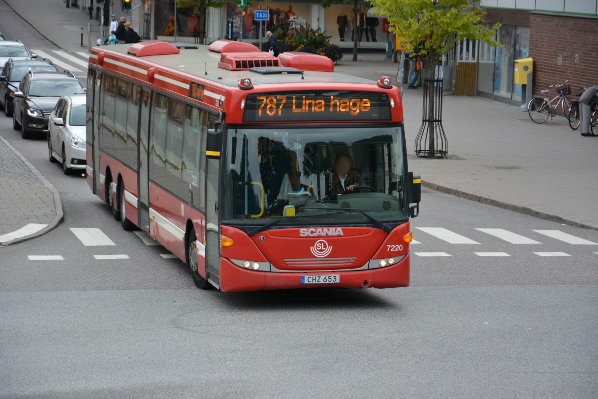 Dieser Scania OmniLink (CHZ 653) wurde am 13.09.2014 in Södertälje aufgenommen.