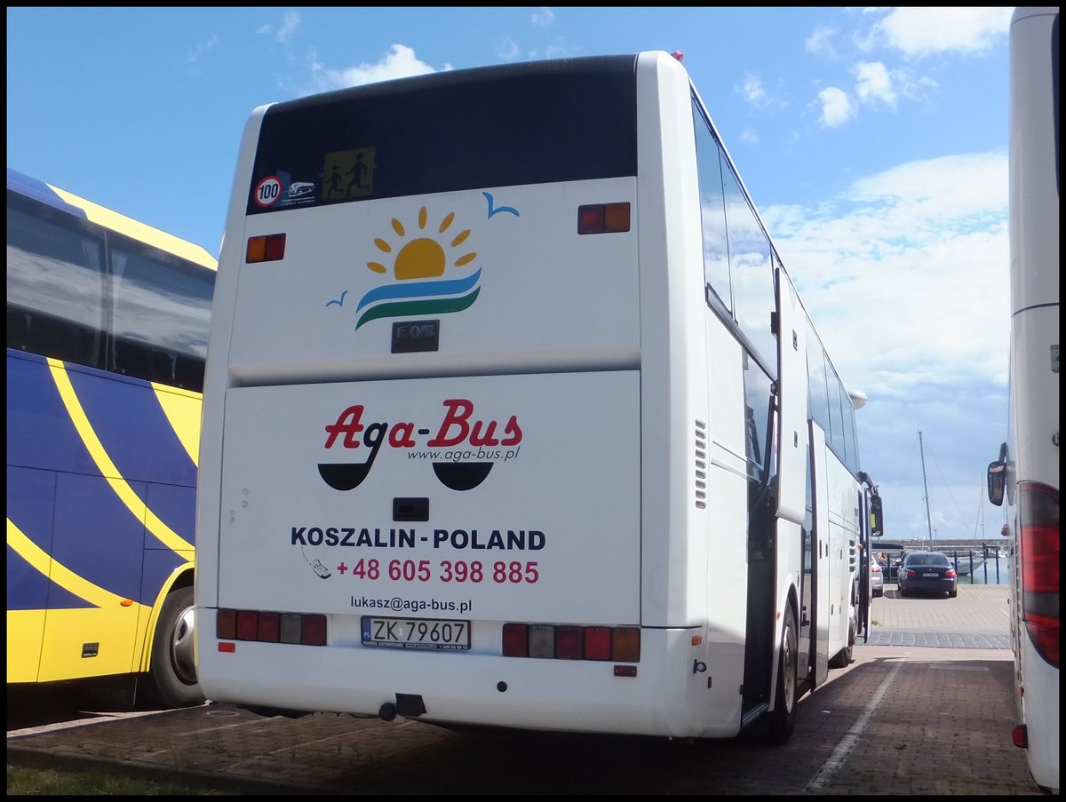 EOS von Aga-Bus aus Polen im Stadthafen Sassnitz am 24.06.2014