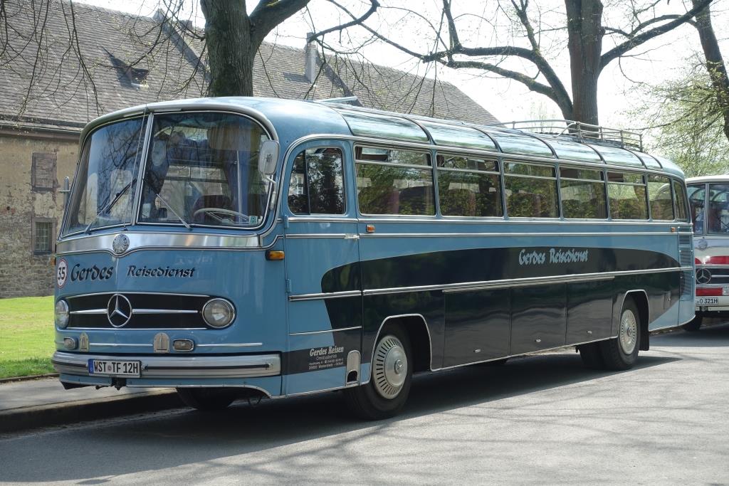 Europatreffen historischer Omnibusse: Mercedes O 321 HL  Gerdes , Bj. 1963, Höxter 21.04.2018
