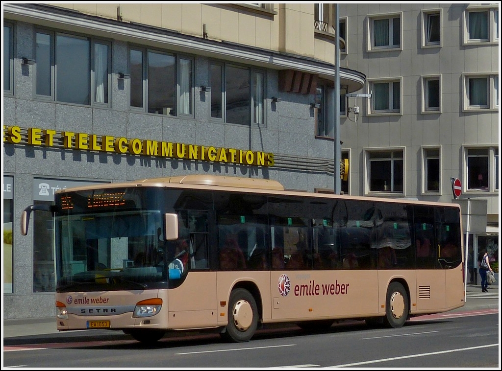 (EW 1053) Setra 415 NF aufgenommen am Bahnhof in Luxemburg am 17.06.2013.