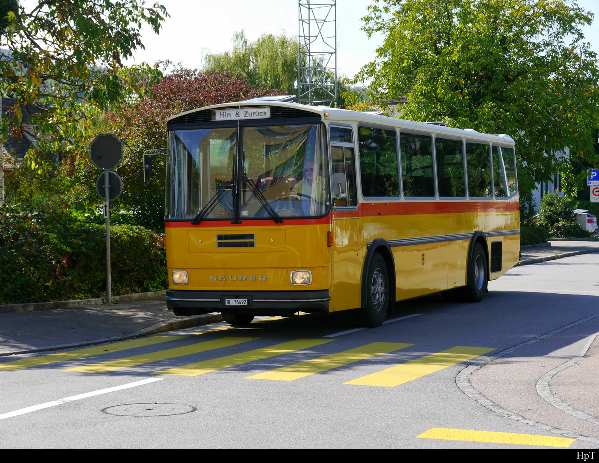 ex Postauto - Saurer BL  76492 unterwegs in Prattelen nach Hin & Zurück am 15.09.2018