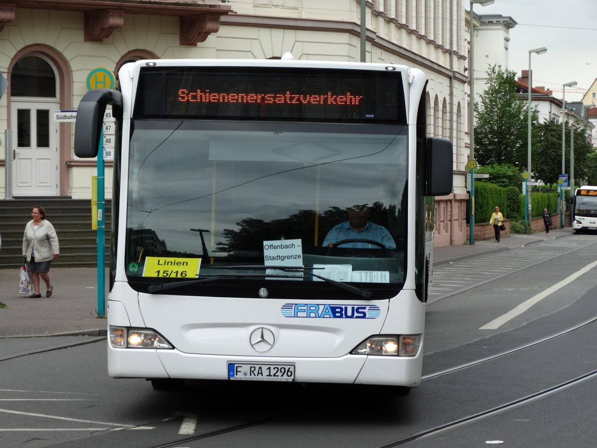 FRABus Mercedes Benz Citaro C1 Facelfit G am 24.05.14 in Frankfurt auf der Linie 15/16 als SEV (Schienenersatzverkehr) 