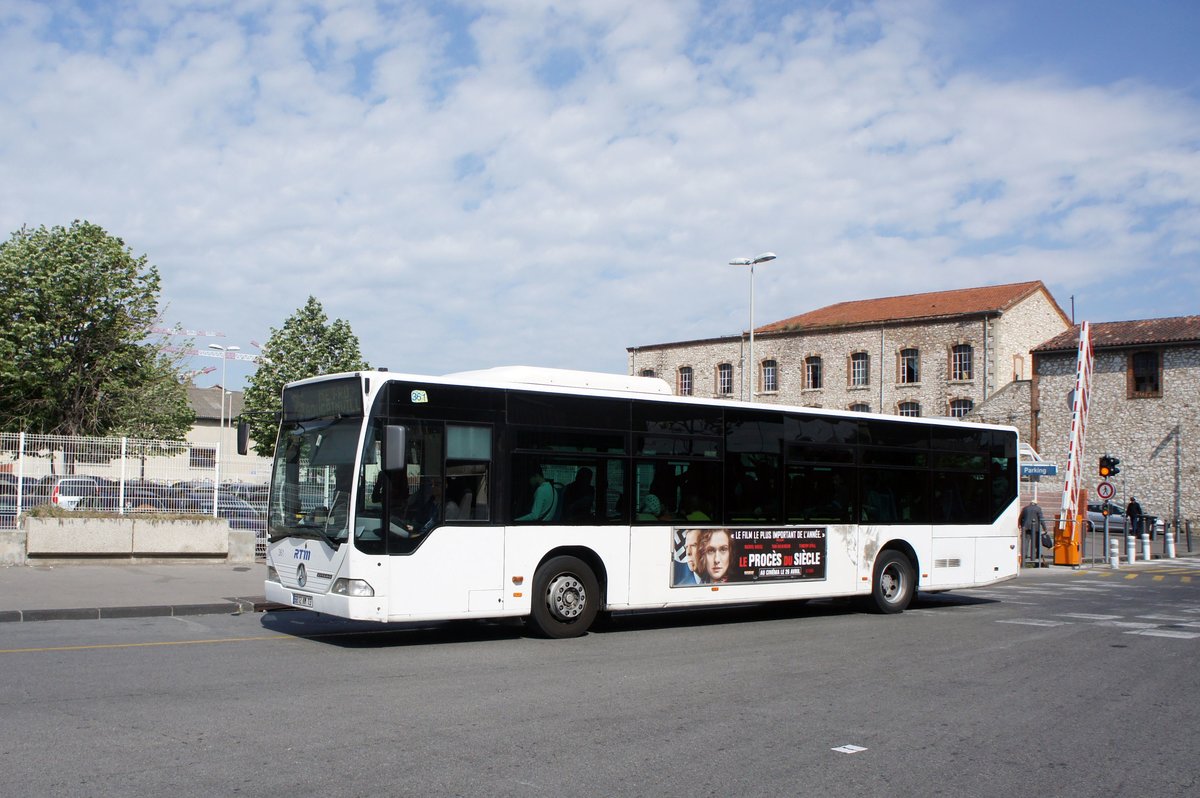 Frankreich / Stadtbus Marseille: Mercedes-Benz Citaro (Wagen 361) von RTM (Régie des Transports Metropolitains) Marseille, aufgenommen im April 2017 an der Metrostation  Bougainville  in Marseille.