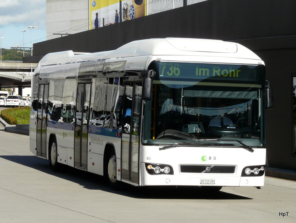 Glattalbus - Volvo 7700  Nr.83  ZH  729380 unterwegs auf der Linie 736 beim Flughafen Zrich am 17.10.2013