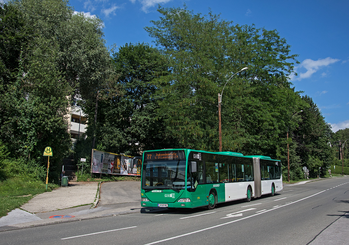 Graz Citaro G Wagen 174 als Linie 77, Berliner Ring, 04.07.2016. 