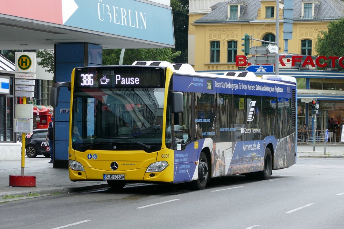 Hartman Busbetrieb GmbH, 'Der Südender', BVG Sub. auf der Linie 386 mit dem MB Citaro C2 (EN17) _8609. Berlin-Steglitz im Juli 2020. 