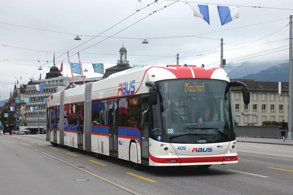 Hess SwissTrolley 4  Verkehrsbetriebe Luzern , Luzern August 2018