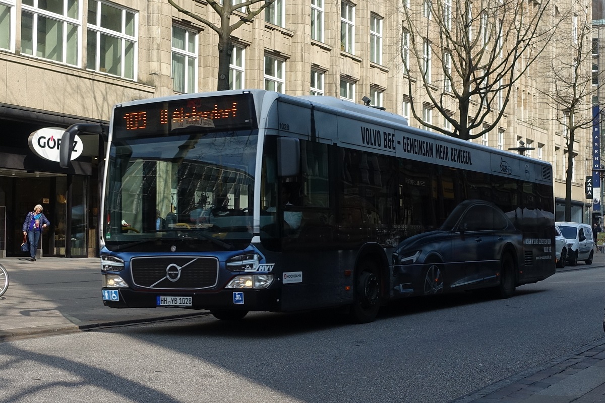 HHA 1028 (HH-YB 1028) Linie 109, am 29.3.2019 in der Mönckebergstr. / MB O 530  Facelift  (EZ 2010) /