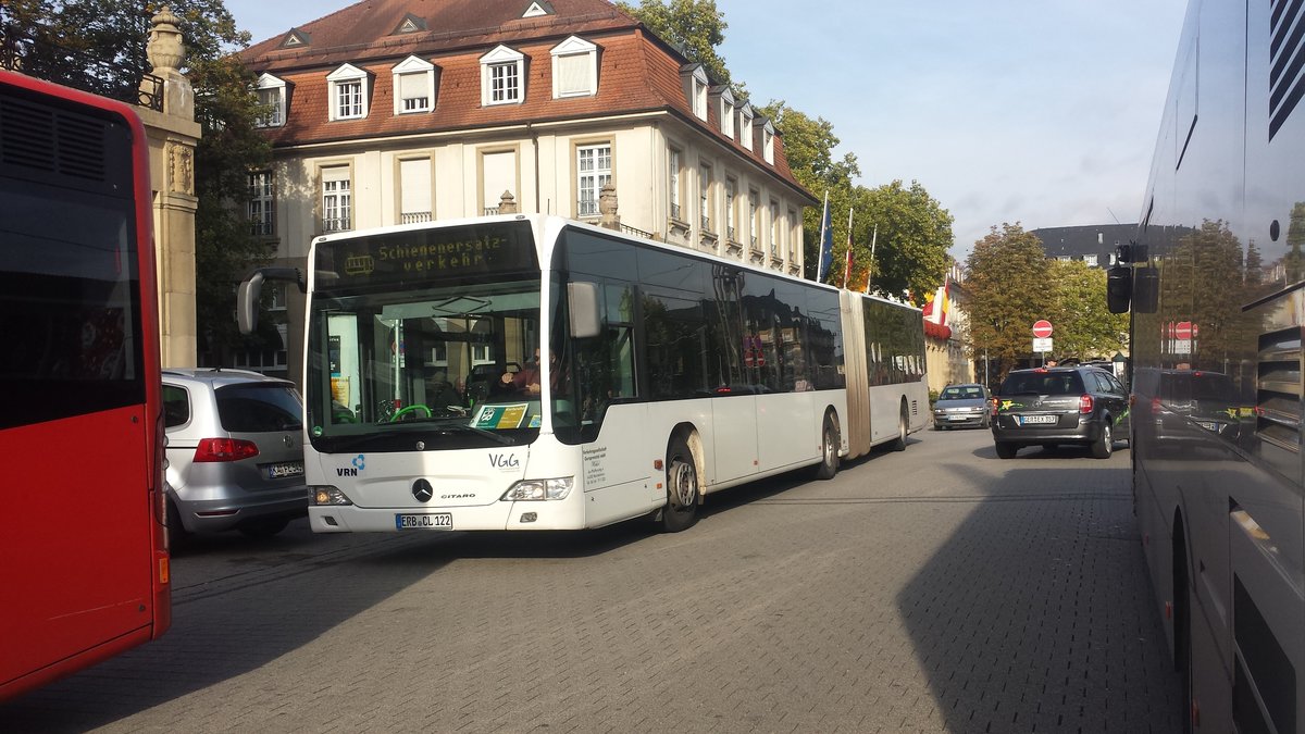 Hier ist der ERB CL 122 der VGG auf der SEV Linie S71 nach Rastatt unterwegs. Gesichtet am 03.10.2018 am Hauptbahnhof in Karlsruhe.
