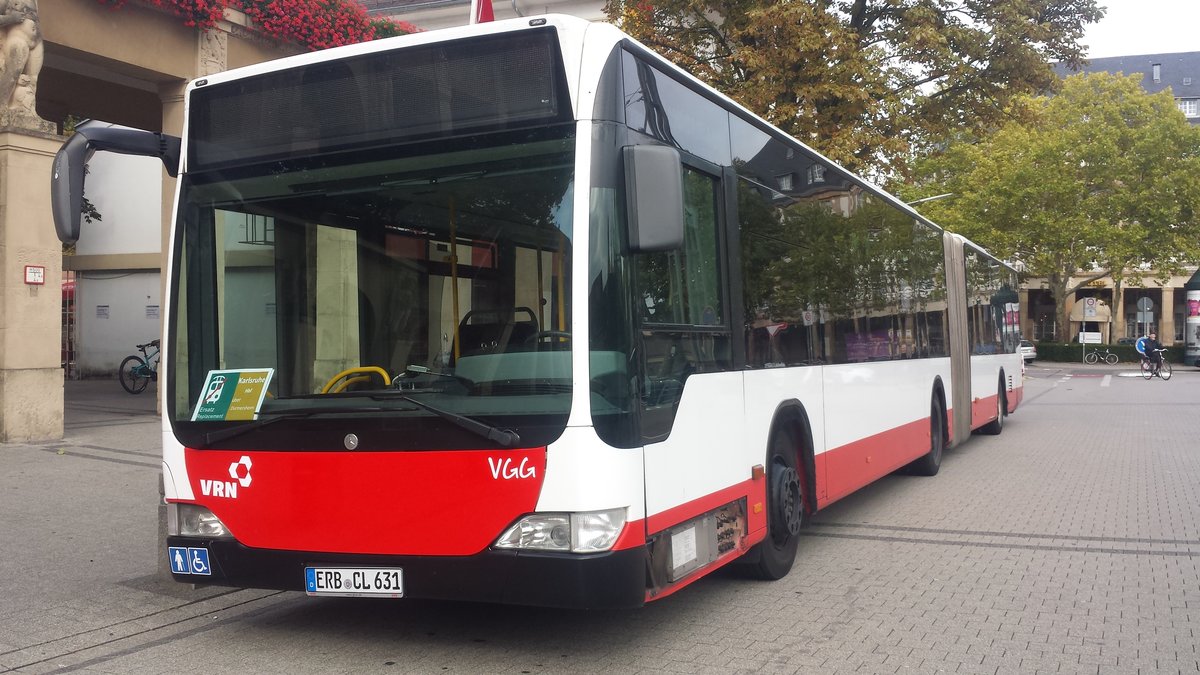 Hier ist der ERB CL 631 der VGG auf der SEV Linie S7 nach Rastatt unterwegs. Gesichtet am Hauptbahnhof in Karlsruhe am 03.10.2018.