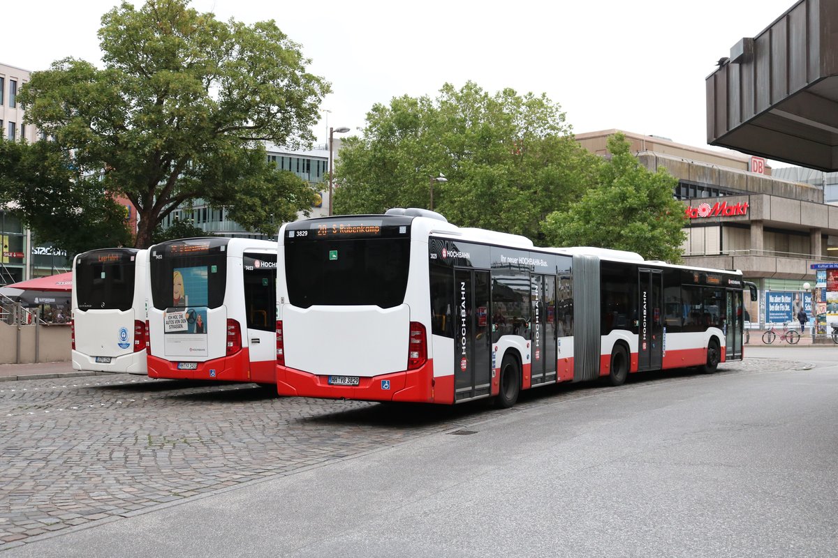 Hochbahn Hamburg Mercedes Benz Citaro 2 G Wagen 3829 am 14.07.19 in Altona 