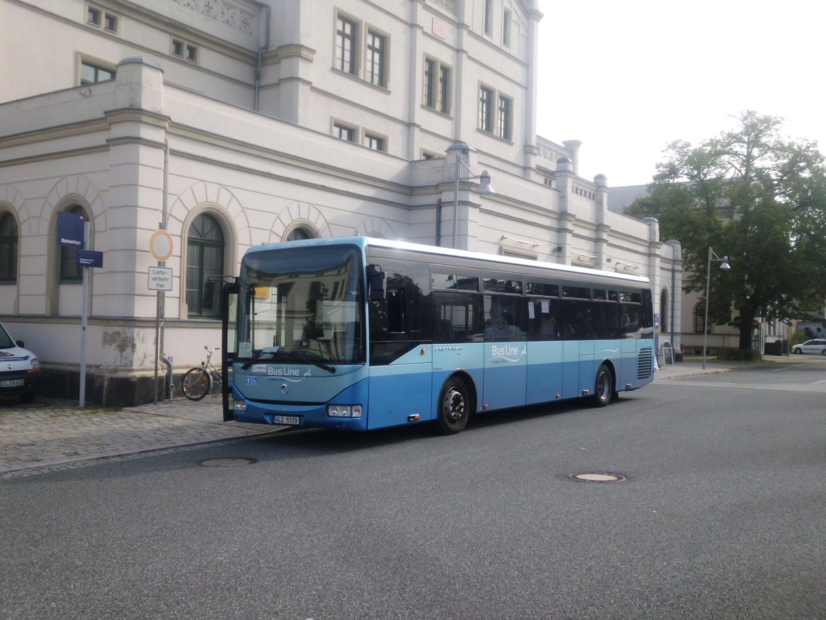 Irisbus Crossway 12 LE am 18.08.2013 vor dem Zittauer Bahnhof