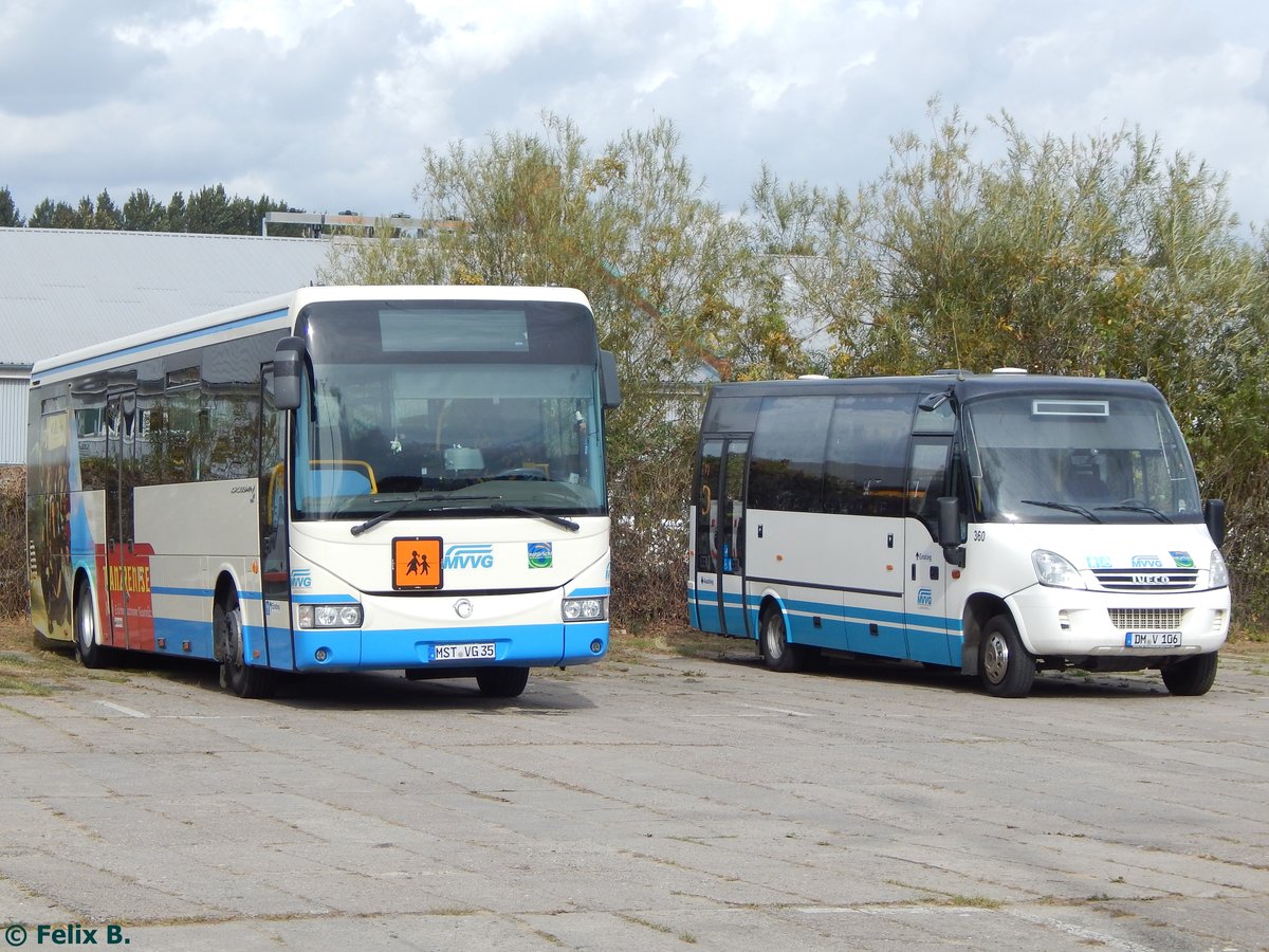Irisbus Crossway und Iveco Daily TS-Aufbau der MVVG in Neubrandenburg am 30.09.2016