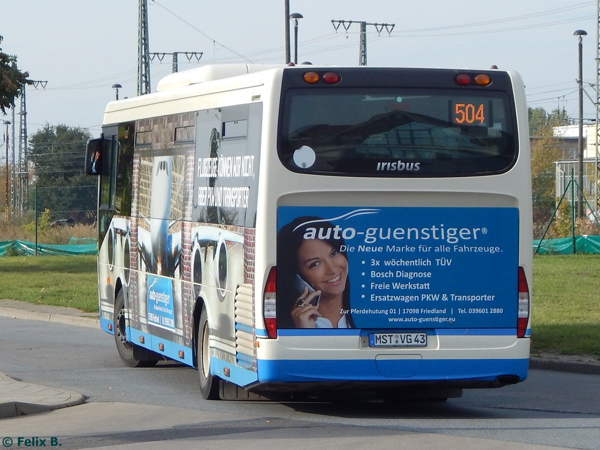 Irisbus Crossway der MVVG in Neubrandenburg am 14.10.2016