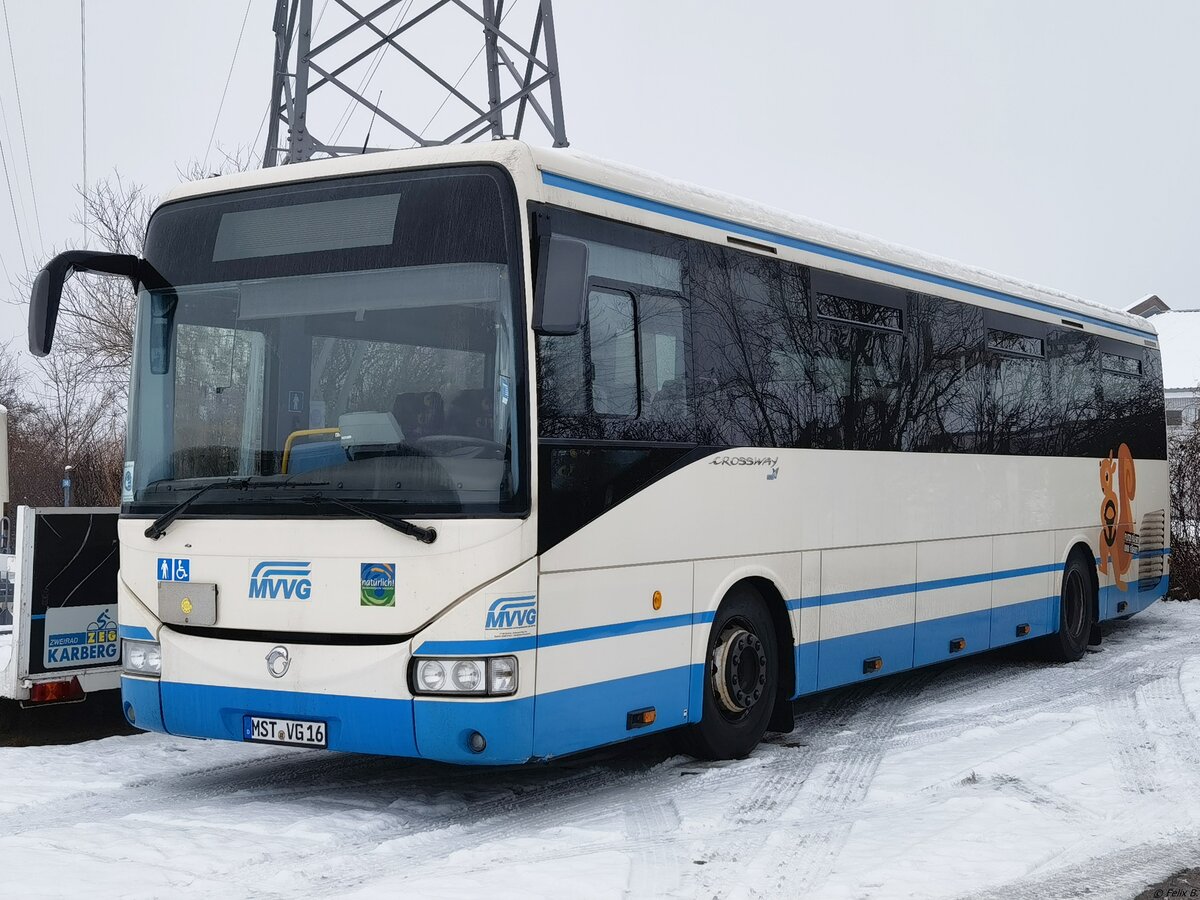 Irisbus Crossway der MVVG in Neubrandenburg am 29.12.2021