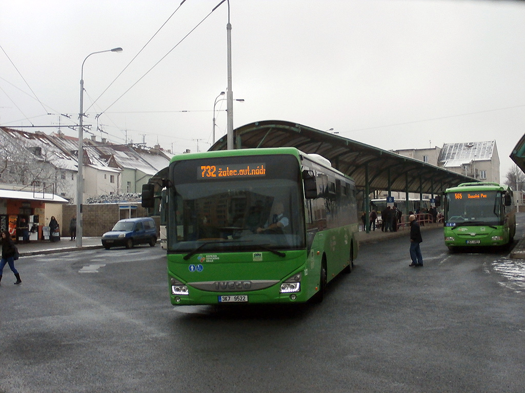 Iveco Crossway #122, neue Generation der Regionalverkehr in Kreis Chomutov. (21.1.2015)