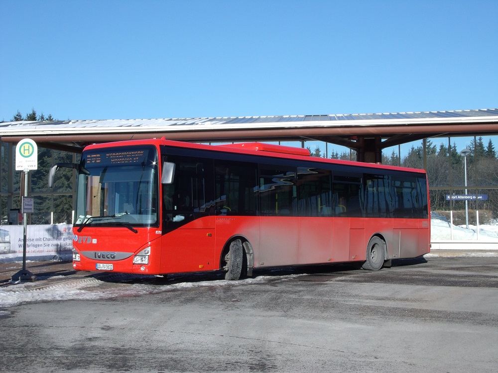 Iveco Crossway LE - DD RV 5511 - Wagen 5511 - in Kurort Altenberg, Bahnhof - am 20-Februar-2015