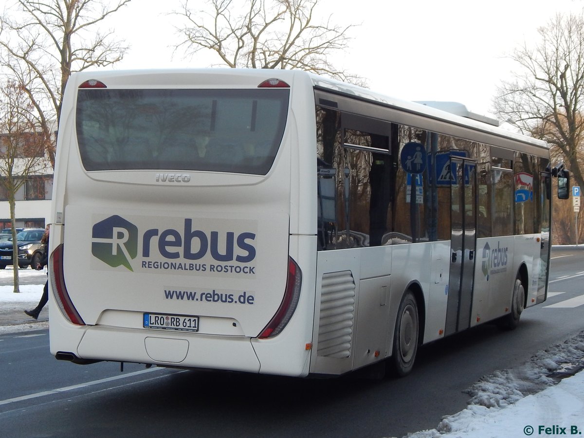 Iveco Crossway von Regionalbus Rostock in Güstrow am 18.01.2017