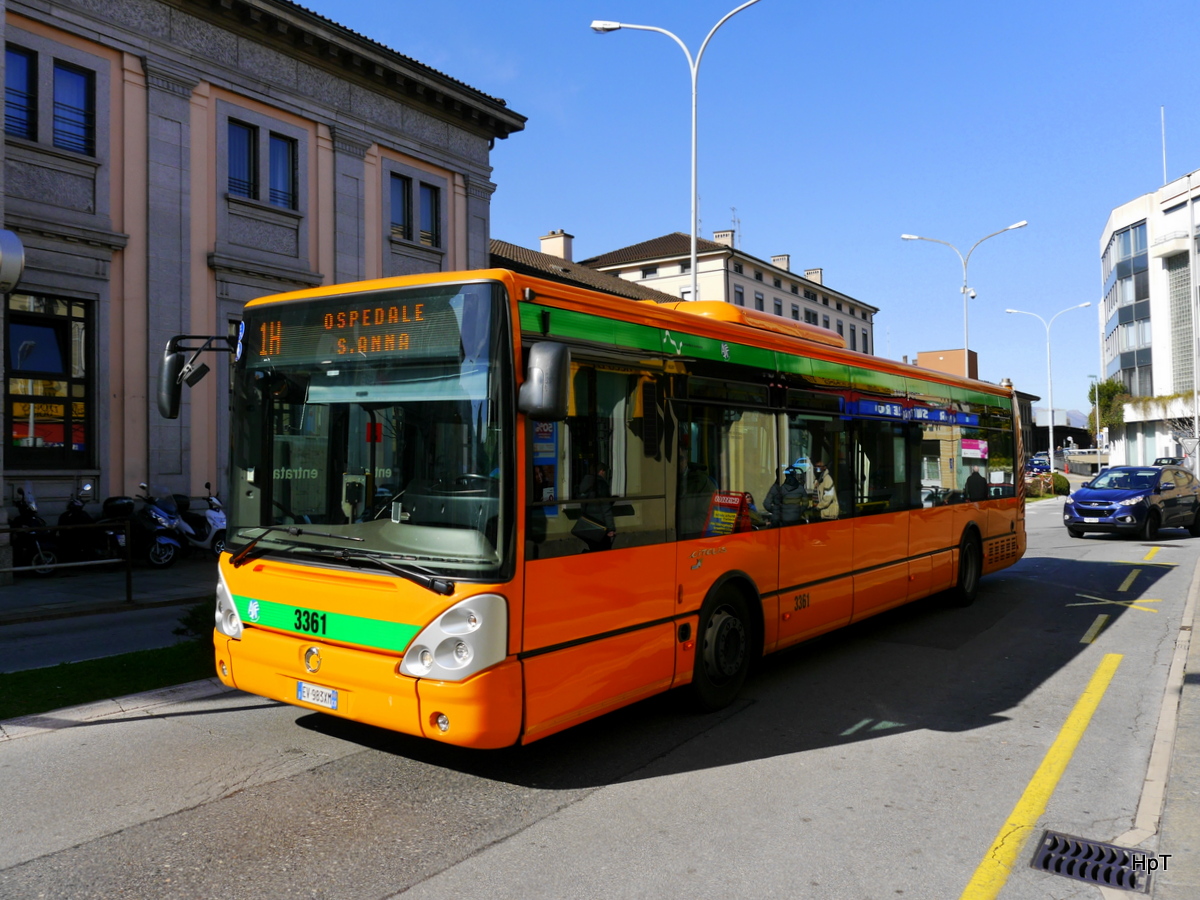 Iveco Irisbus Citelis Nr.3361  EV 983 XM aus Italien unterwegs in Chiasso am 10.03.2016
