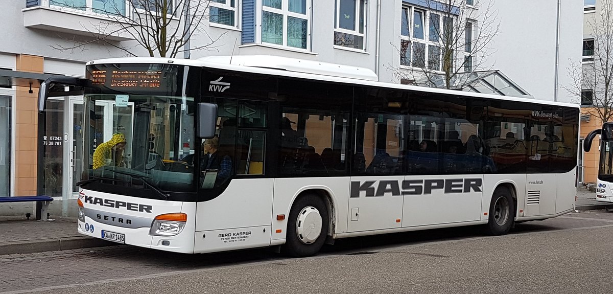 Kasper Reisen Dettenheim ~ Setra S415 NF ~ März 2019 Ettlingen Stadt ~ 106 Neuburgweier Breslauer Straße