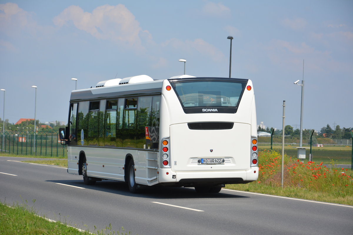 KO-UQ 622 fährt am 04.06.2016 für die ILA auf der Shuttle-Linie  S . Aufgenommen wurde ein Scania Citywide.