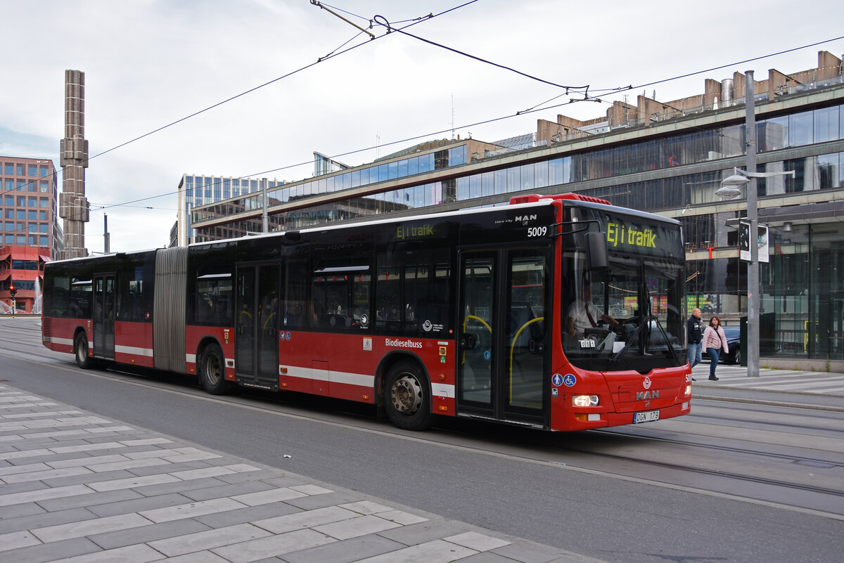 MAN Bus 5009 fährt am 06.06.2022 als Dienstfahrt Richtung T-Centralen.
