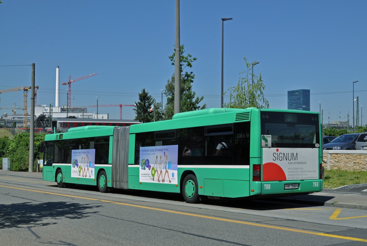 MAN Bus 766 auf der Linie 31 bedient die Haltestelle Rankstrasse. Die Aufnahme stammt vom 30.06.2015.