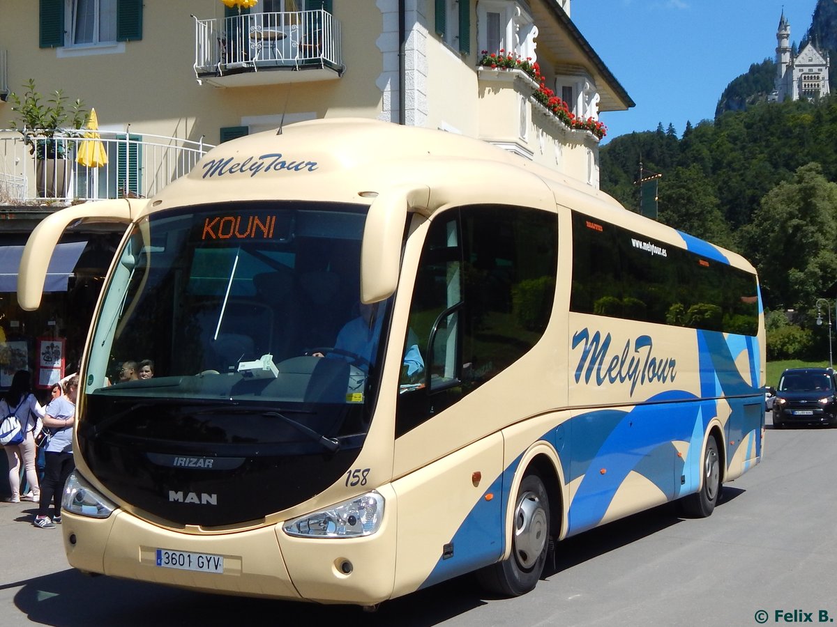 MAN Irizar von Mely Tour aus Spanien in Hohenschwangau am 11.08.2015